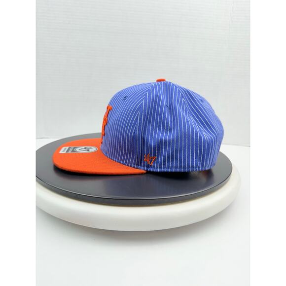47 Captain New York Mets Pinstripe Blue Adjustable Snapback Hat Baseball Cap - Picture 2 of 7